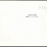cca 1930-1940 Szendrő István (1908-2000): Bp., Tabán a később lebontott szerb ortodox Szent Demeter-templommal, háttérben a Budai Várral és a Lánchíddal, hátoldalán pecséttel jelzett fotó, 23x17 cm - Image 2