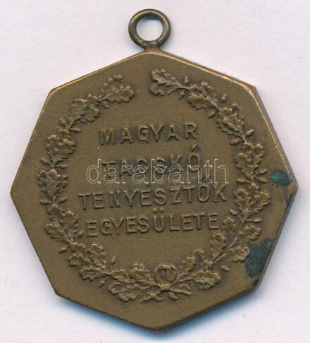 DN 'Magyar Tacskó Tenyésztők Egyesülete' bronz emlékérem füllel (33mm) T:1- patina