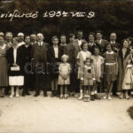 1934 Hévíz, nyaralók csoportképe. Ring Foto photo (fa)