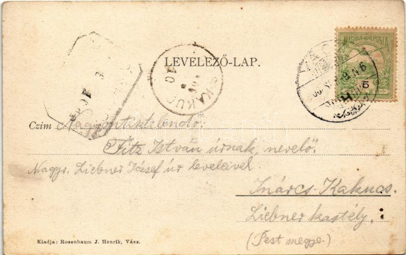 1906 Vác, Nagytemplom. Rosenbaum J. Henrik kiadása (fl) - Image 2
