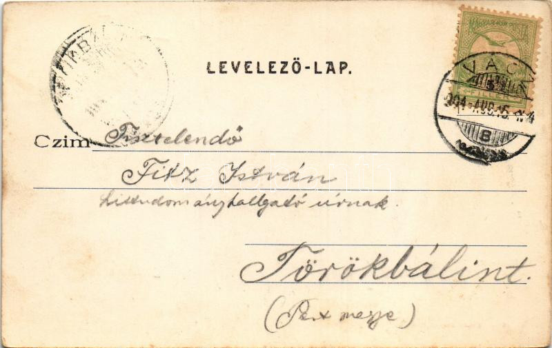 1904 Vác, Piac tér. Divald Károly 595. sz. (EK) - Image 2