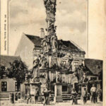 1904 Vác, Szentháromság szobor. Divald Károly 596. sz. (fl)