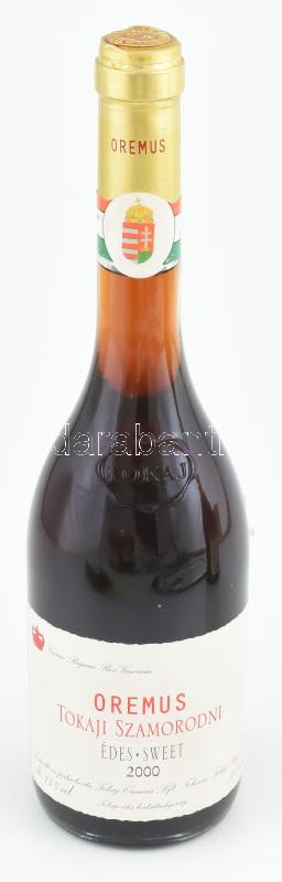 2000 Tokaji szamorodni. Oremus Kft. Tolcsva. 0,5l.