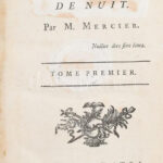 Mercier M.: Mon bonnet de nuit Tom I.. Neuchatel, 1784. k.n. 240 p Korabeli egészbőr kötésben