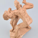 Benczédi Sándor (1912-1998): Oltás. Terrakotta. Jelzett a hátoldalán. Sérült, ragasztott!! m: 26 cm - Image 4