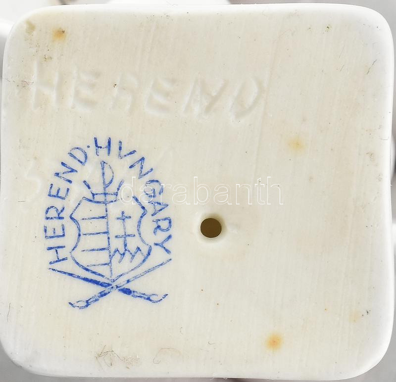 Herendi Léda és a hattyú. Kézzel festett, jelzett, hibátlan 10 cm - Image 3