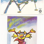 1984. évi téli olimpiai játékok - 12 modern reklám képeslap / 1984 XIV. Olympic Winter Games in Sarajevo - 12 modern advertising postcards - Image 2