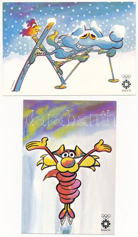 1984. évi téli olimpiai játékok - 12 modern reklám képeslap / 1984 XIV. Olympic Winter Games in Sarajevo - 12 modern advertising postcards - Image 2