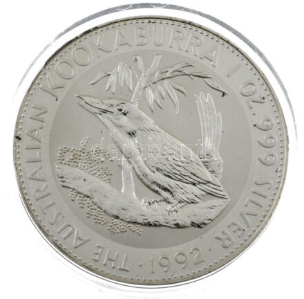 Ausztrália 1992. 1$ Ag 'Kacagójancsi' (31,1g) T:BU Australia 1992. 1 Dollar Ag 'Kookaburra' (31,1g) C:BU Krause KM#164