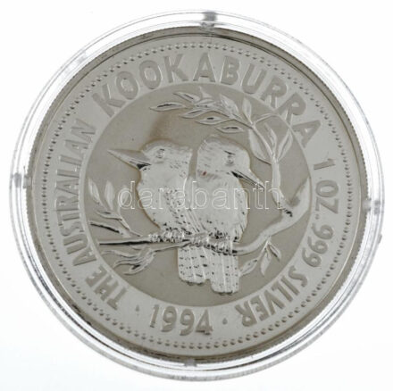 Ausztrália 1994. 1$ Ag 'Kacagójancsi' (31,1g) T:BU Australia 1994. 1 Dollar Ag 'Kookaburra' (31,1g) C:BU Krause KM#209