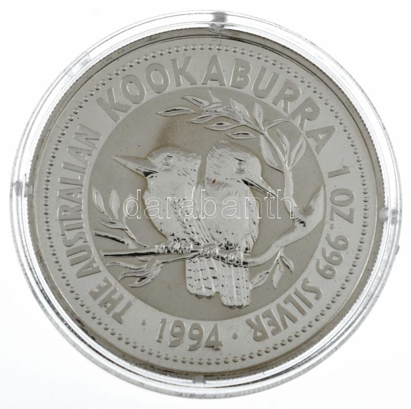 Ausztrália 1994. 1$ Ag 'Kacagójancsi' (31,1g) T:BU Australia 1994. 1 Dollar Ag 'Kookaburra' (31,1g) C:BU Krause KM#209