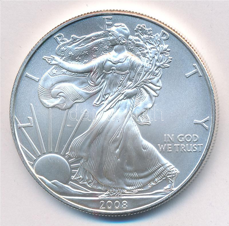 Amerikai Egyesült Államok 2008. 1$ Ag sérült kapszulában T:1 USA 2008. 1 Dollar Ag in damaged capsule C:UNC Krause KM#273