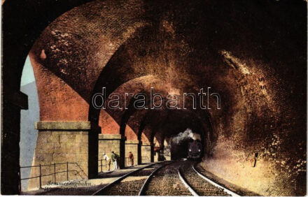 Semmering, Semmeringbahn, Weinzetteltunnel / railway line, railway tunnel, locomotive, train (EK)