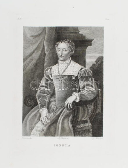 Cca. 1840. G. Fanti: Ignota.Rézmetszet, papír. Ázási nyomokkal. 27x21cm