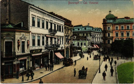 1925 Bucharest, Bukarest, Bucuresti, Bucuresci; Cal. Victoriei / street view, shops (EK)