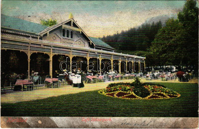 1904 Karlovy Vary, Karlsbad; Café Kaiserpark (EK)