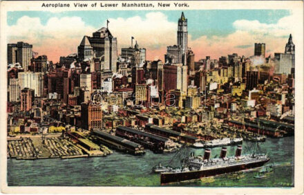 New York, Aeroplane View of Lower Manhattan (EK)