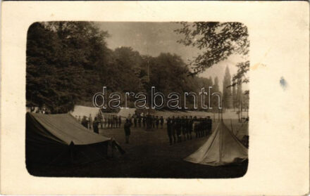 Cserkészek, cserkésztábor / Hungarian boy scouts, scout camp, tents. photo (fl)