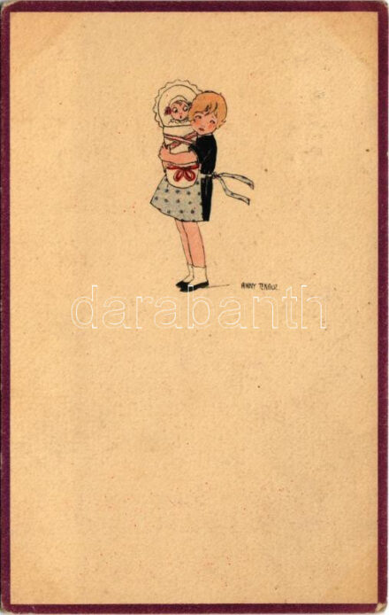 1922 Children art postcard. Serie 12. s: Anny Tekauz (EK)