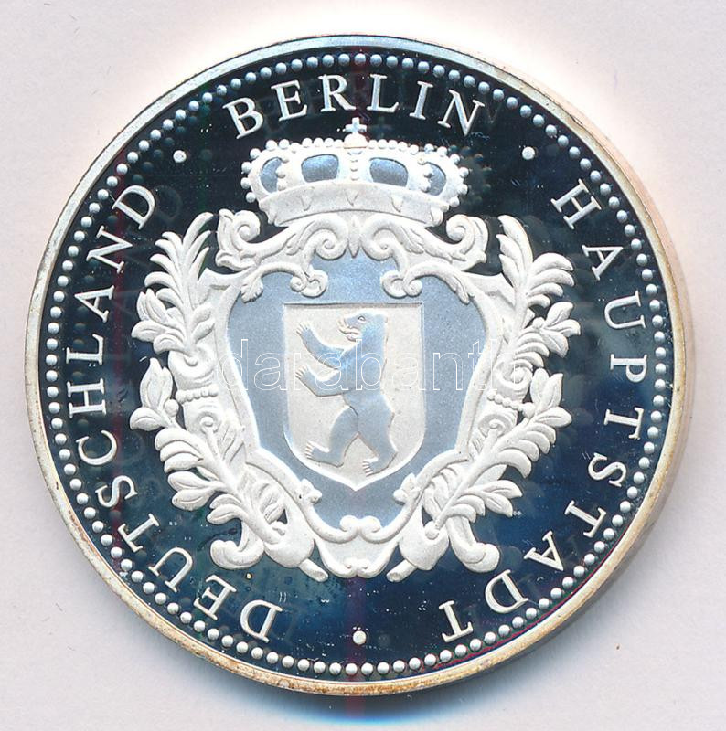 Németország 1999. 'Berlin / Reichstag' ezüstözött Cu-Ni emlékérem (40mm) T:PP patina Germany 1999. 'Berlin / Reichstag' silver plated Cu-Ni medallion (40mm) C:PP patina - Image 2