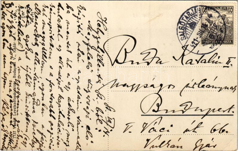 1921 Salgótarján, Somlyói vasbeton híd, vasúti híd. Vasúti Levelezőlapárusítás 7727. (EK) - Image 2