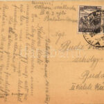 1924 Balatonkenese, Otthon szálloda parkja + 'TAPOLCZA - BUDAPEST 394 A' vasúti mozgóposta bélyegző (EK) - Image 2