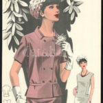 cca 1950 3 db Wemo Modes Internationales vintage divatkép, ofszet nyomat, papír,32x21,5 cm - Image 2