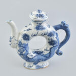 Nian Yong kínai sárkányos teáskanna, porcelán, jelzett, hibátlan, m: 20 cm
