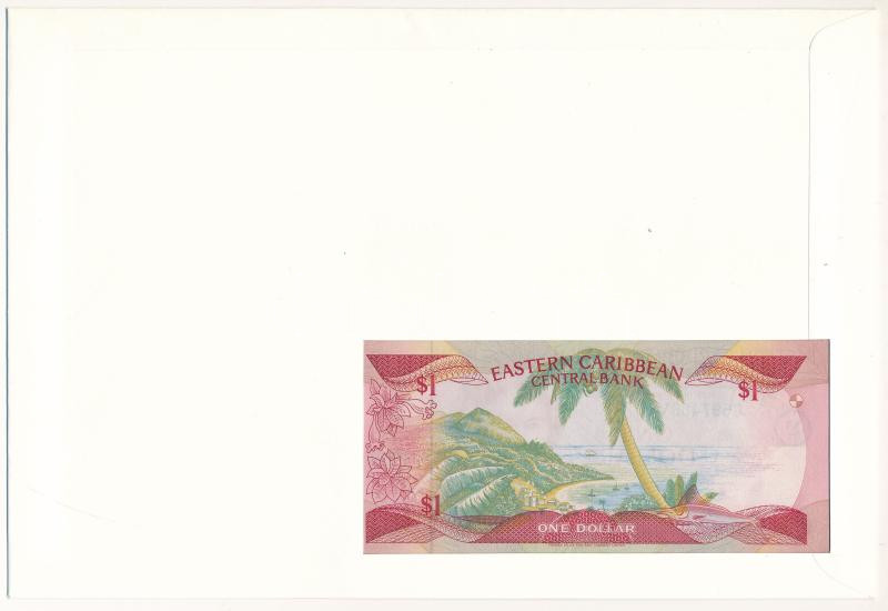 Kelet-Karibi Államok / Anguilla 1985-1988. 1D felbélyegzett borítékban, bélyegzéssel T:I Eastern Caribbean States / Anguilla 1985-1988. 1 Dollar in envelope with stamp and cancellation C:UNC - Image 2