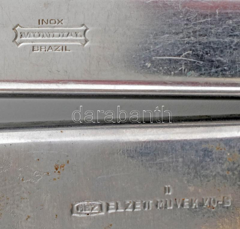 3 db katonai fém evőeszköz készlet, magyar, lengyel és brazil, XX. sz. második fele - Image 3