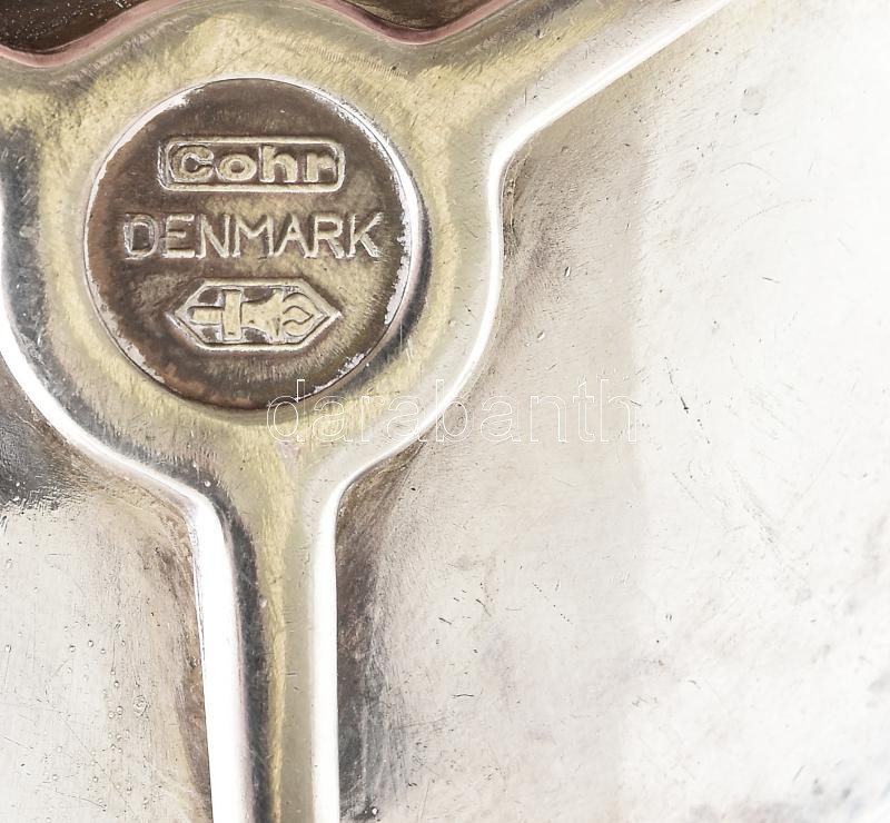 Cohr Denmark dán gyertyatartó, 3 db, fém, háromlábú, jelzett, m: 2 cm - Image 2