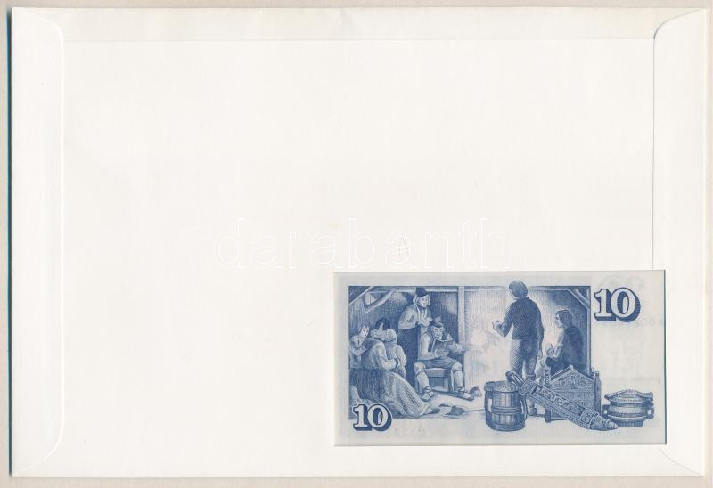 Izland 1961. 10K borítékon grönlandi bélyeggel, bélyegzéssel T:I Iceland 1961. 10 Kronur in envelope with Greenlandic stamp and cancellation C:UNC - Image 2