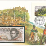 Ausztria 1986. 20Sch felbélyegzett borítékban, bélyegzéssel T:I Ausztria 1986. 20 Schilling in envelope with stamp and cancellation C:UNC