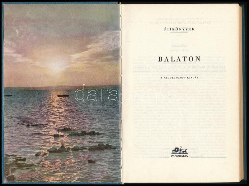 Balaton. Útikönyvek. Szerk.: Major Béla. Bp., én., Panoráma. Második, átdolgozott kiadás. Kiadói egészvászon-kötés. - Image 2
