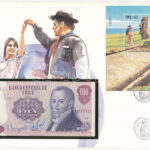 Chile 1983. 100P felbélyegzett borítékban, bélyegzéssel T:I Chile 1983. 100 Pesos in envelope with stamp and cancellation C:UNC