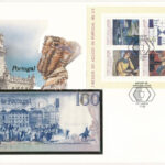 Portugália 1984. 100E felbélyegzett borítékban, bélyegzéssel T:I Portugal 1984. 100 Esucodos in envelope with stamp and cancellation C:UNC