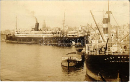 1928 Montevideo, Puerto de Montevideo / port, steamships (EK)
