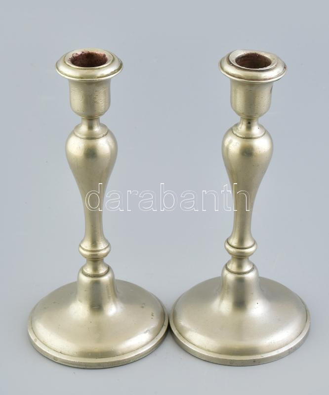 2 db alpakka gyertyatartó párban 20 cm