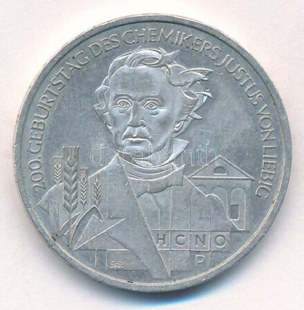 Németország 2003J 10E Ag 'Justus von Liebig' T:2 Germany 2003J 10 Euro Ag 'Justus von Liebig' C:VF Krause KM#222