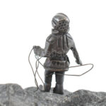 Svéd ezüst figura, nagy kövön, jelzett, m: 3,5 cm, teljes m: 7 cm - Image 3