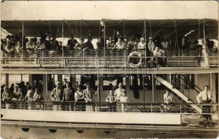 MFTR LEÁNYFALU gőzüzemű oldalkerekes személyhajó / Hungarian sidewheeler passenger steamer. photo (fl)