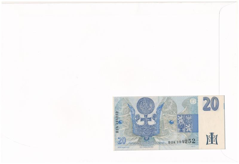 Csehország 1994. 20K felbélyegzett borítékban, bélyegzéssel T:I Czech Republic 1994. 20 Korun in envelope with stamp and cancellation C:UNC - Image 2
