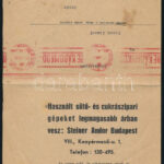 cca 1940 Cukrász szakkönyv és gép vétel reklám nyomtatvány. Folttal - Image 2