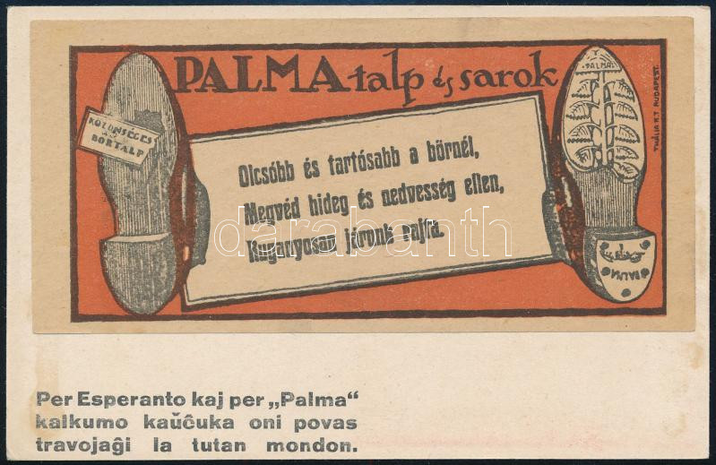 'Palma cipősarok' reklám esperanto nyelven is