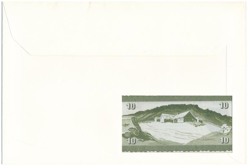 Feröer-szigetek 1949. 10K felbélyegzett borítékban, bélyegzéssel T:I Faroe Islands 1949. 10 Kronur in envelope with stamp and cancellation C:UNC - Image 2