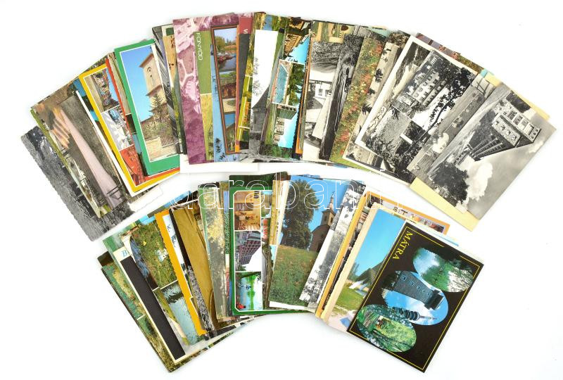 Kb. 100 db MODERN magyar város képeslap / Cca. 100 modern Hungarian town-view postcards
