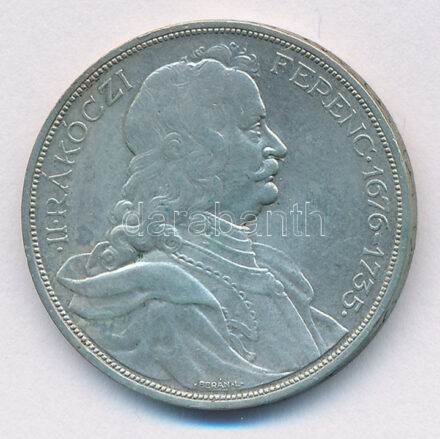 1935. 2P Ag 'Rákóczi' T:2- patina Adamo P7.2