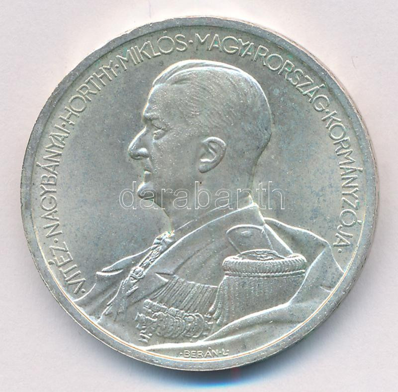 1939. 5P Ag 'Horthy balra' T:1- patina Adamo P8.2