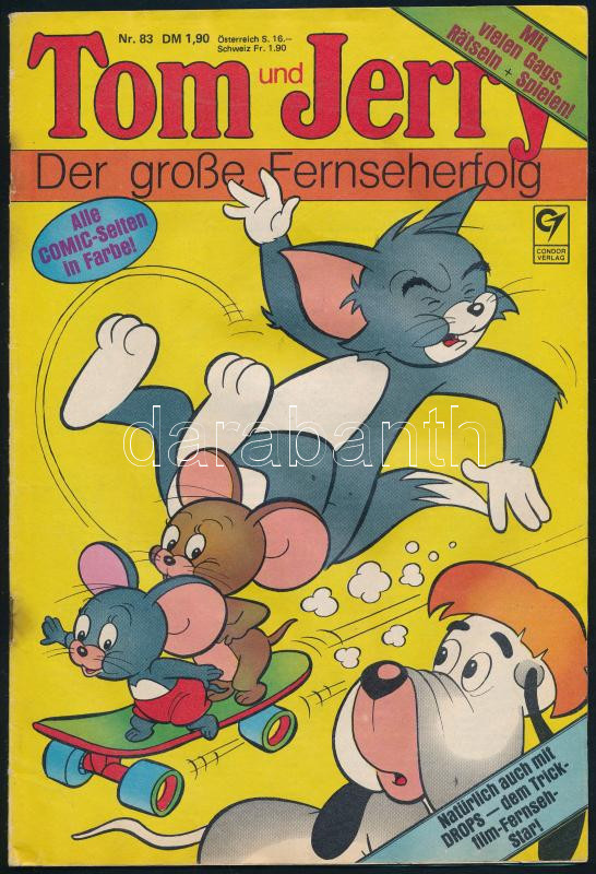 cca 1980 5 db Tom és Jerry német nyelvű képregény - Image 2