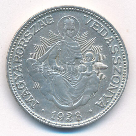 1938. 2P Ag 'Madonna' T:1- Adamo P7